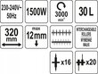 FLO 1500W 3in1 aerators-kultivators cena un informācija | Zemes frēzes, kultivatori, aeratori | 220.lv