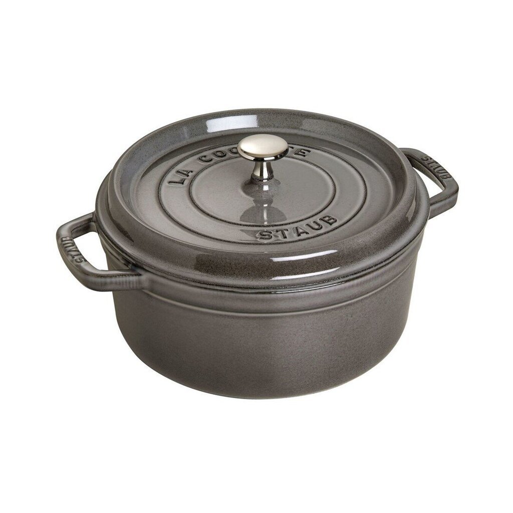 STAUB Čuguna apaļais katls 40500-246-0 3,8l grafīts цена и информация | Katli, tvaika katli | 220.lv