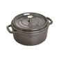 STAUB Čuguna apaļais katls 40500-246-0 3,8l grafīts cena un informācija | Katli, tvaika katli | 220.lv