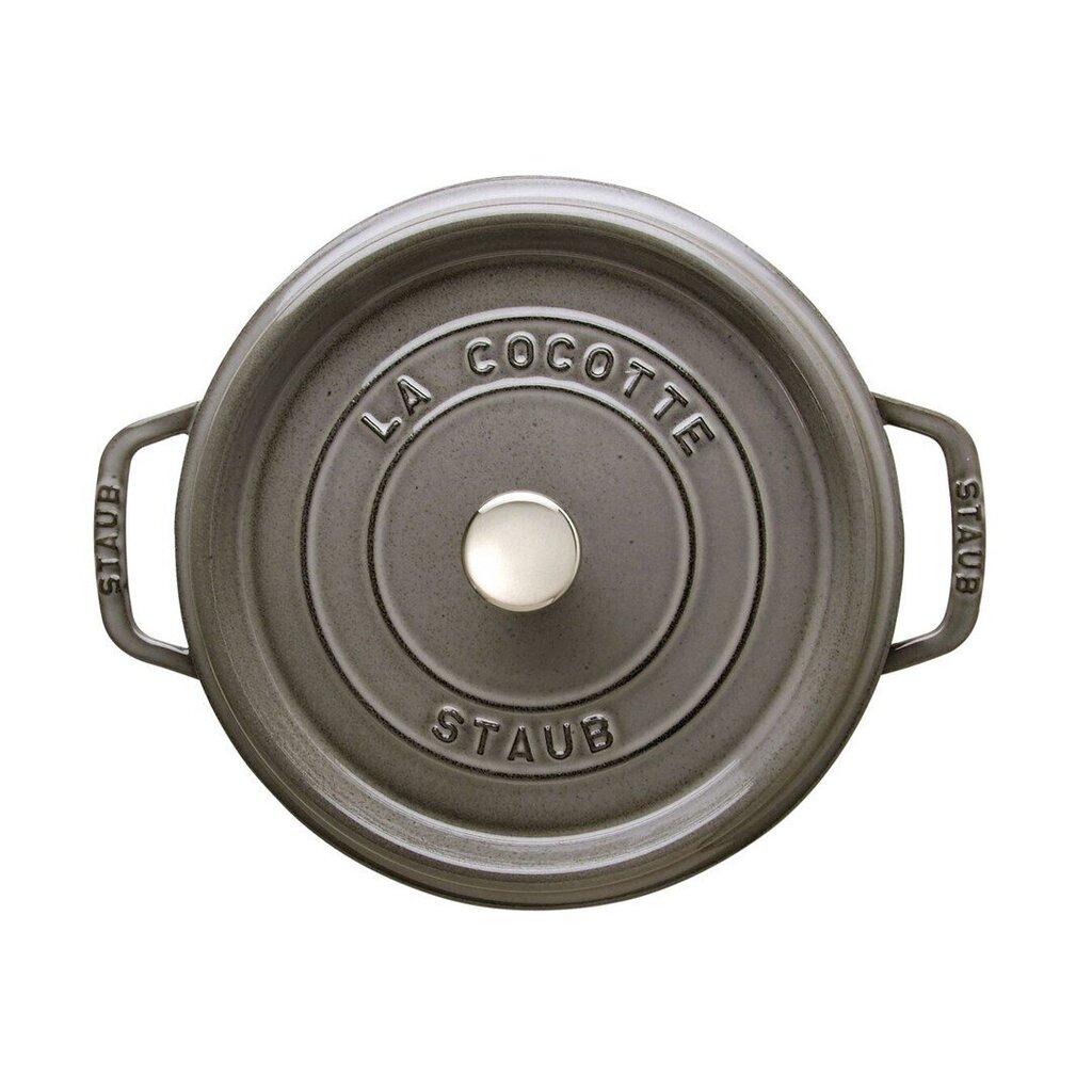 STAUB Čuguna apaļais katls 40500-246-0 3,8l grafīts цена и информация | Katli, tvaika katli | 220.lv