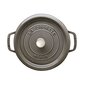 STAUB Čuguna apaļais katls 40500-246-0 3,8l grafīts цена и информация | Katli, tvaika katli | 220.lv