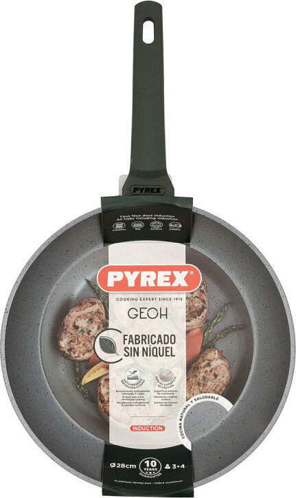 Pyrex Teflona panna Geoh Stiprināts alumīnijs 28 cm cena un informācija | Pannas | 220.lv