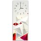 Sienas pulkstenis, Abstrakti trīsstūri, 25x65cm cena un informācija | Pulksteņi | 220.lv