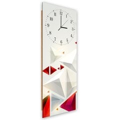 Sienas pulkstenis, Abstrakti trīsstūri, 30x90cm цена и информация | Часы | 220.lv