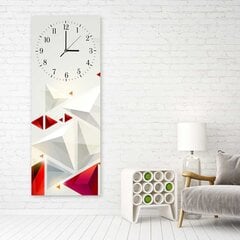 Sienas pulkstenis, Abstrakti trīsstūri, 40x118cm цена и информация | Часы | 220.lv
