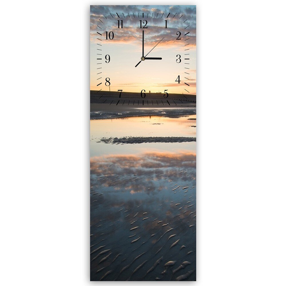 Sienas pulkstenis, Applūdusi pludmale, 30x90cm cena un informācija | Pulksteņi | 220.lv