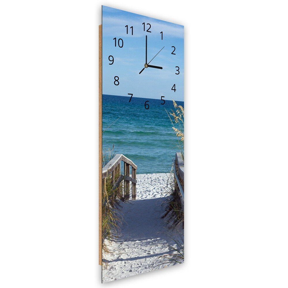 Sienas pulkstenis, Ceļš uz pludmali, 25x65cm cena un informācija | Pulksteņi | 220.lv