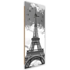 Sienas pulkstenis, Eifeļa tornis mākoņos, 25x65cm cena un informācija | Pulksteņi | 220.lv