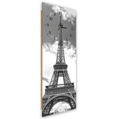 Sienas pulkstenis, Eifeļa tornis mākoņos, 40x118cm cena un informācija | Pulksteņi | 220.lv