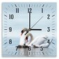 Sienas pulkstenis, Gulbju ģimene, 60x60cm цена и информация | Pulksteņi | 220.lv
