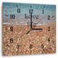 Sienas pulkstenis, Jūras krasts un akmeņi, 80x80cm cena un informācija | Pulksteņi | 220.lv