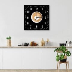 Sienas pulkstenis, Kafija ar sirdi, 60x60cm цена и информация | Часы | 220.lv