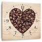Sienas pulkstenis, Kafijas pupiņu sirds, 80x80cm cena un informācija | Pulksteņi | 220.lv