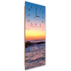 Sienas pulkstenis, Klintis saulrietā, 30x90cm cena un informācija | Pulksteņi | 220.lv