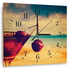 Sienas pulkstenis, Ķiršu dzēriens, 40x40cm цена и информация | Часы | 220.lv