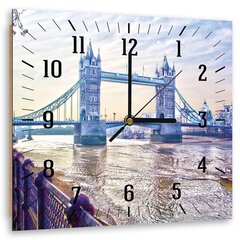 Sienas pulkstenis, Londonas tilts, 40x40cm cena un informācija | Pulksteņi | 220.lv