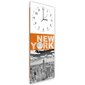 Sienas pulkstenis, Pilsēta Ņujorka, 30x90cm цена и информация | Pulksteņi | 220.lv