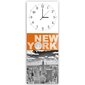 Sienas pulkstenis, Pilsēta Ņujorka, 30x90cm цена и информация | Pulksteņi | 220.lv