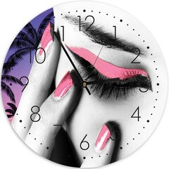 Настенные часы, Розовый Макияж, 40x40см цена и информация | Часы | 220.lv