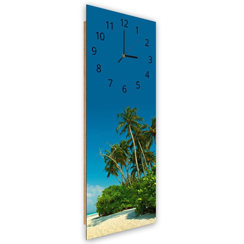Sienas pulkstenis, Tropu pludmale, 25x65cm cena un informācija | Pulksteņi | 220.lv