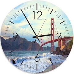 Настенные часы, Мост Золотые ворота, 60x60cm цена и информация | Часы | 220.lv