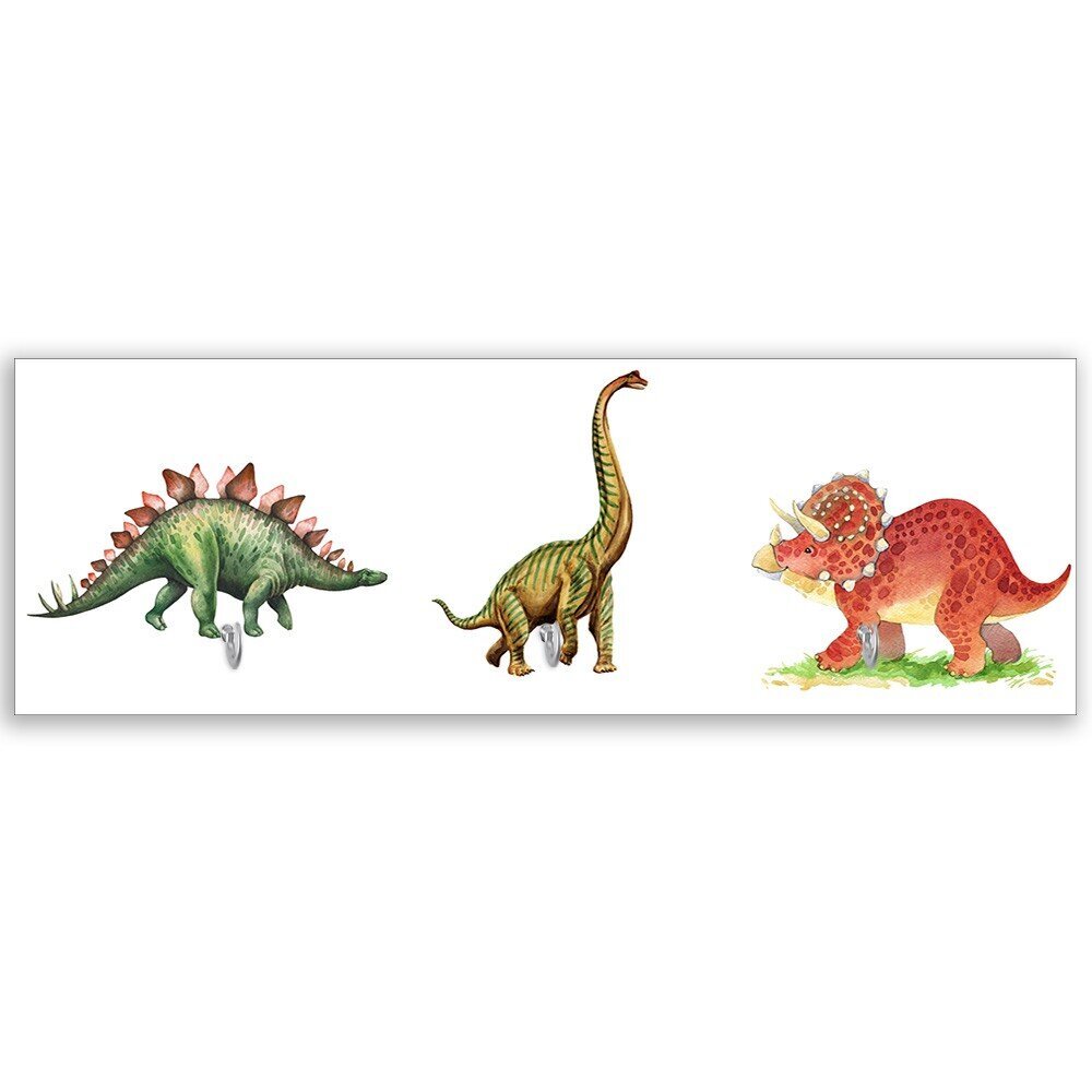 Sienas pakaramais, Dinozauri, 118x40cm cena un informācija | Drēbju pakaramie | 220.lv