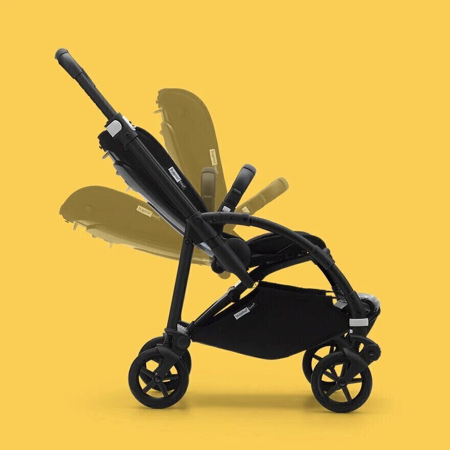Bugaboo Bee 6 rāmis ar sēdekļa daļu, Black/Grey-Grey Melange cena un informācija | Bērnu rati | 220.lv