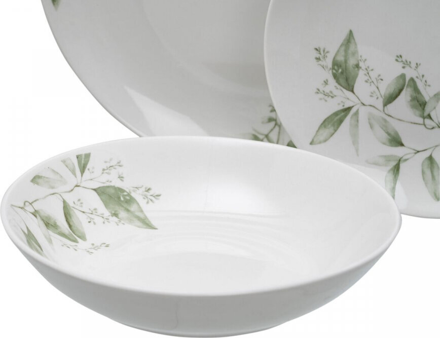 Bigbuy Home Māla trauki 18 Daudzums Loksnes Porcelāns 1 cm цена и информация | Trauki, šķīvji, pusdienu servīzes | 220.lv