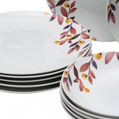 Bigbuy Home Māla trauki 18 Daudzums Loksnes Porcelāns 1 cm цена и информация | Посуда, тарелки, обеденные сервизы | 220.lv