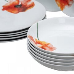 Посуда 18 Предметы Фарфор 1 cm Мак цена и информация | Посуда, тарелки, обеденные сервизы | 220.lv