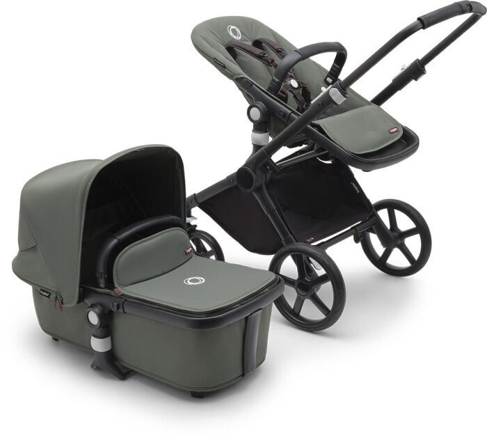 Bugaboo Fox Cub universālie rati, Black/Forest Green-Forest Green cena un informācija | Bērnu rati | 220.lv