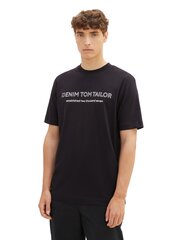 Tom Tailor vīriešu t-krekls, melns cena un informācija | Vīriešu T-krekli | 220.lv