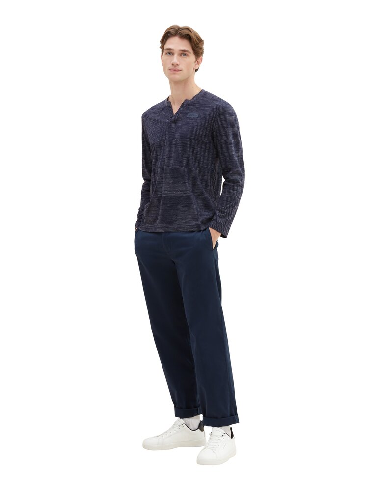 Tom Tailor vīriešu krekls ar garām piedurknēm, tumši zils cena un informācija | Vīriešu T-krekli | 220.lv