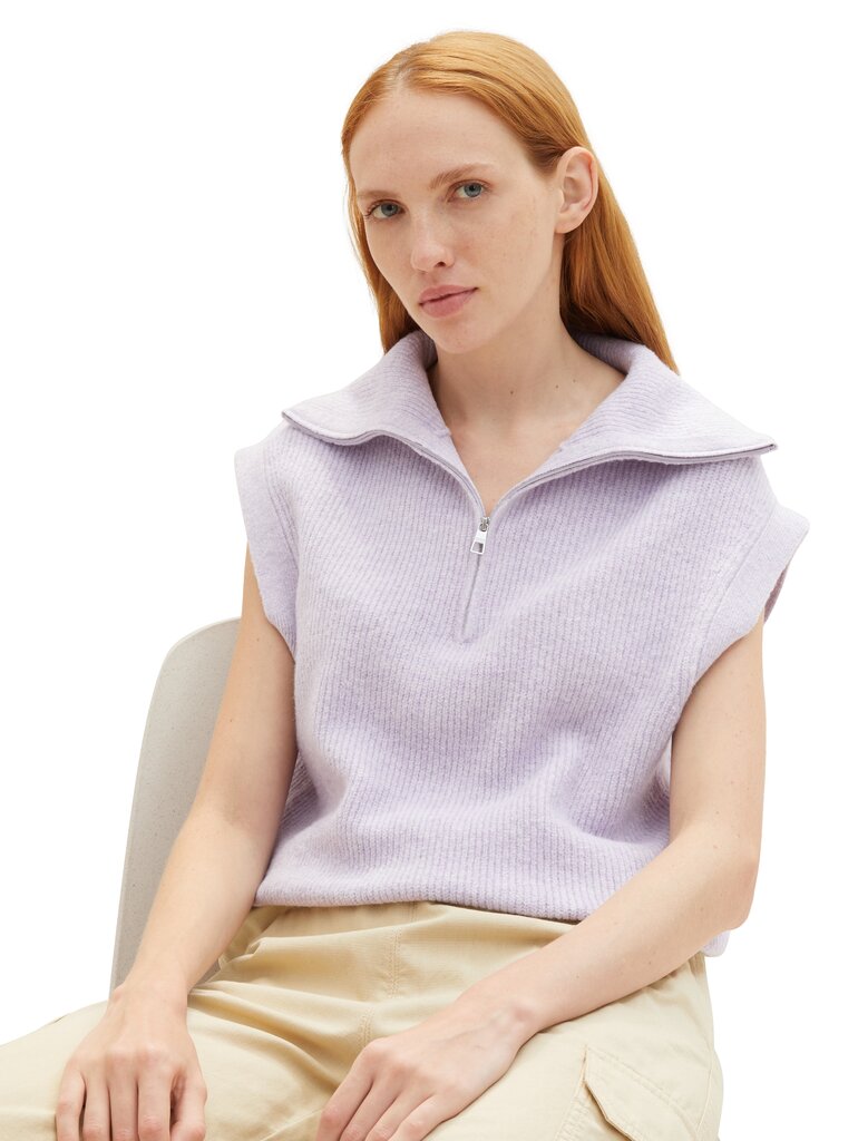 Tom Tailor sieviešu trikotāžas veste, gaiši violeta cena un informācija | Sieviešu vestes | 220.lv