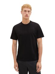 Tom Tailor vīriešu t-krekls, melns cena un informācija | Vīriešu T-krekli | 220.lv