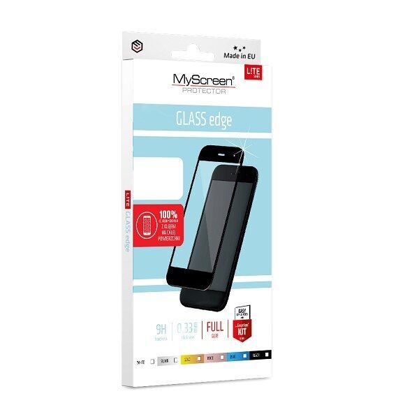 MS Diamond Glass Edge Lite FG iPhone 6 |6s czarny|black Full Glue cena un informācija | Ekrāna aizsargstikli | 220.lv