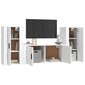 vidaXL 3-daļīgs TV skapīšu komplekts, balts, inženierijas koks цена и информация | TV galdiņi | 220.lv