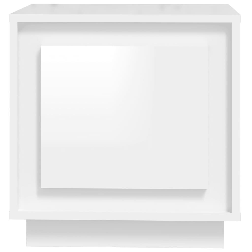 vidaXL naktsskapīši, 2 gab., spīdīgi balti, 44x35x45 cm cena un informācija | Naktsskapīši | 220.lv