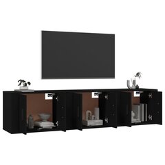 vidaXL sienas TV skapīši, 3 gab., melni, 57x34,5x40 cm cena un informācija | TV galdiņi | 220.lv
