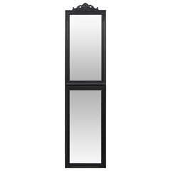vidaXL grīdas spogulis, 45x180 cm, melns цена и информация | Зеркала | 220.lv