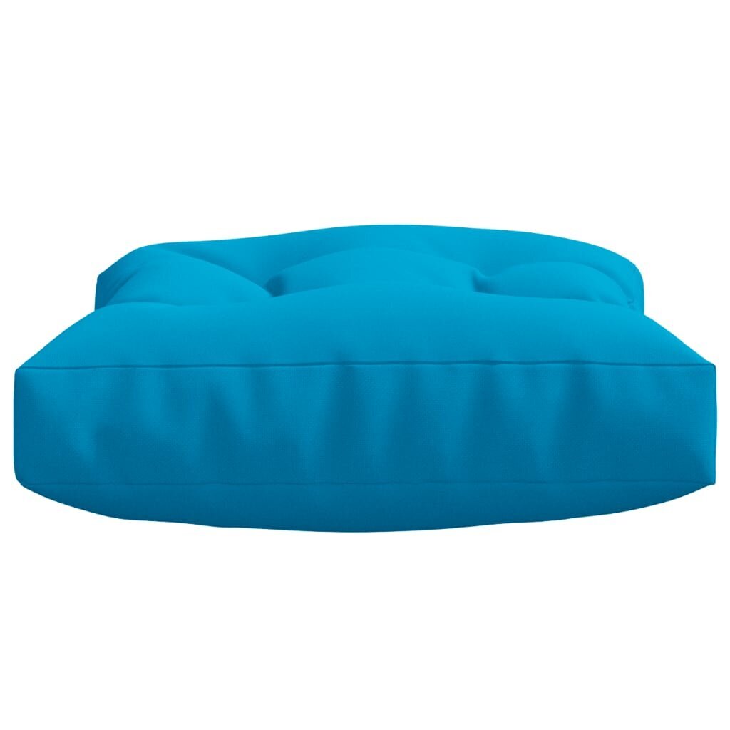 vidaXL palešu dīvānu matrači, 2 gab., gaiši zils audums cena un informācija | Krēslu paliktņi | 220.lv
