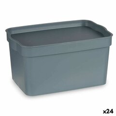 Универсальная коробка Серый Пластик 2,3 L (13,5 x 11 x 20 cm) (24 штук) цена и информация | Ящики для вещей | 220.lv