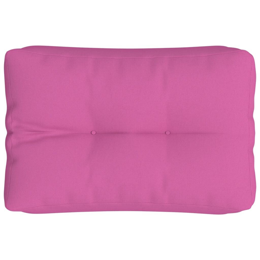 vidaXL palešu dīvāna matracis, 60x40x12 cm, audums, rozā cena un informācija | Krēslu paliktņi | 220.lv