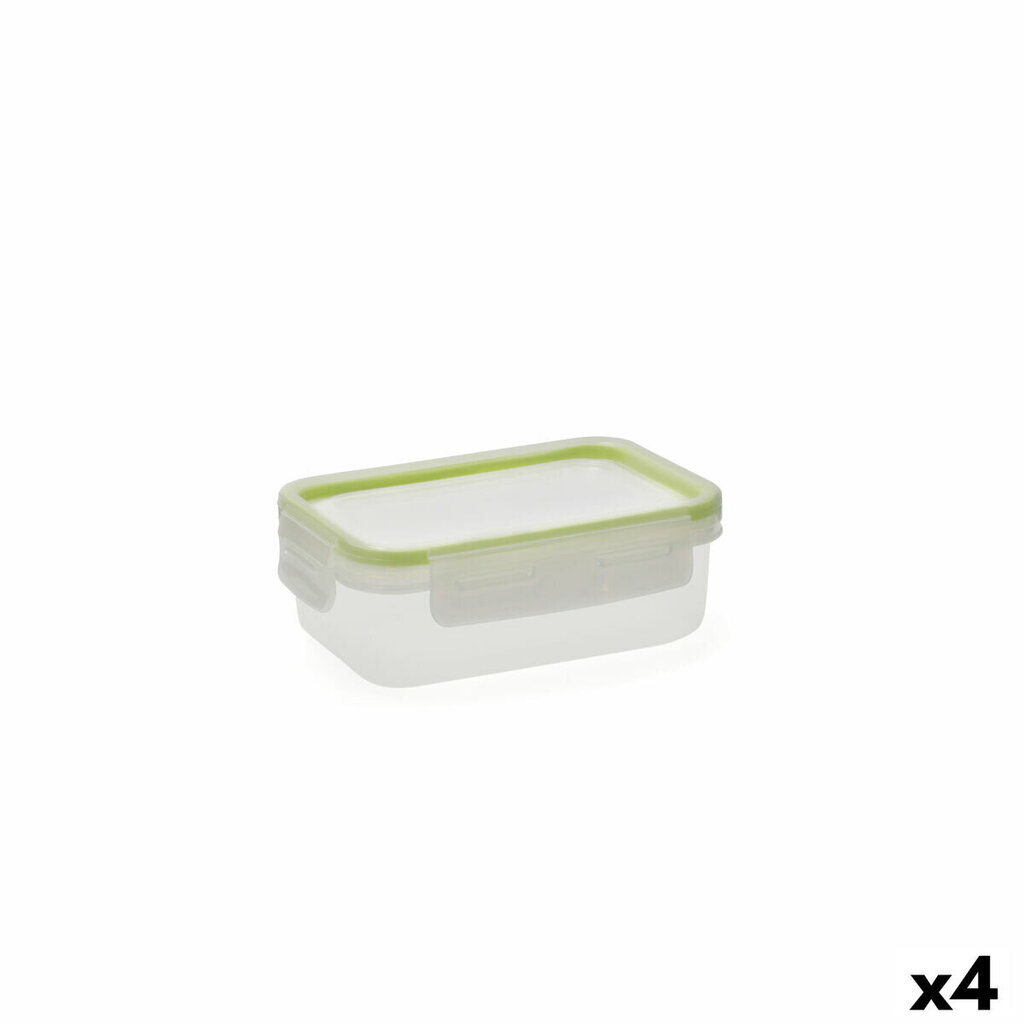Pusdienu kastīte Quid Greenery 475 ml Caurspīdīgs Plastmasa (Pack 4x) цена и информация | Trauki pārtikas uzglabāšanai | 220.lv