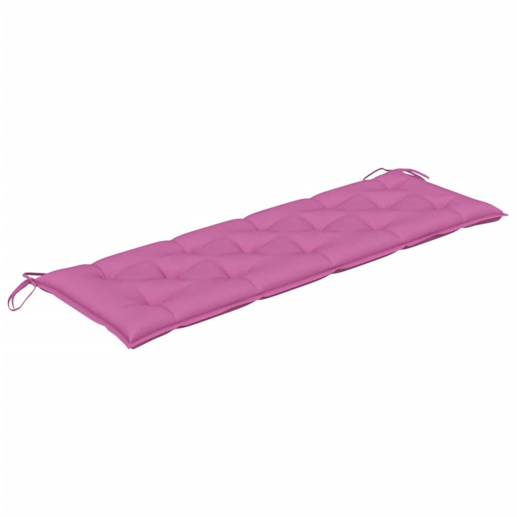 vidaXL sola matracis, 150x50x7 cm, audums, rozā cena un informācija | Krēslu paliktņi | 220.lv