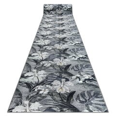 Neslīdošs paklājs MONSTERA Lapas, pelēks 67 cm цена и информация | Ковры | 220.lv