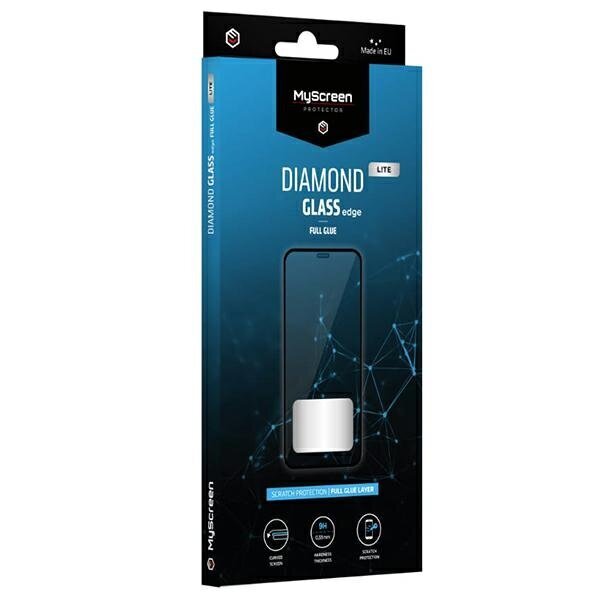 MS Diamond Glass Edge Lite Vivo Y76|Y76s Full Glue Black cena un informācija | Ekrāna aizsargstikli | 220.lv