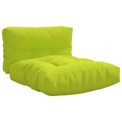 vidaXL palešu dīvāna matrači, 2 gab., spilgti zaļš audums cena un informācija | Krēslu paliktņi | 220.lv