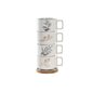 Komplekts ar kafijas tasēm DKD Home Decor (260 ml) (4 gab.) cena un informācija | Glāzes, krūzes, karafes | 220.lv
