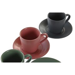 6 krūžu ar šķīvi komplekts DKD Home Decor (90 ml) cena un informācija | Glāzes, krūzes, karafes | 220.lv